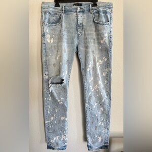 Purple P001 Light Acid Bleached Light Men's Jeans